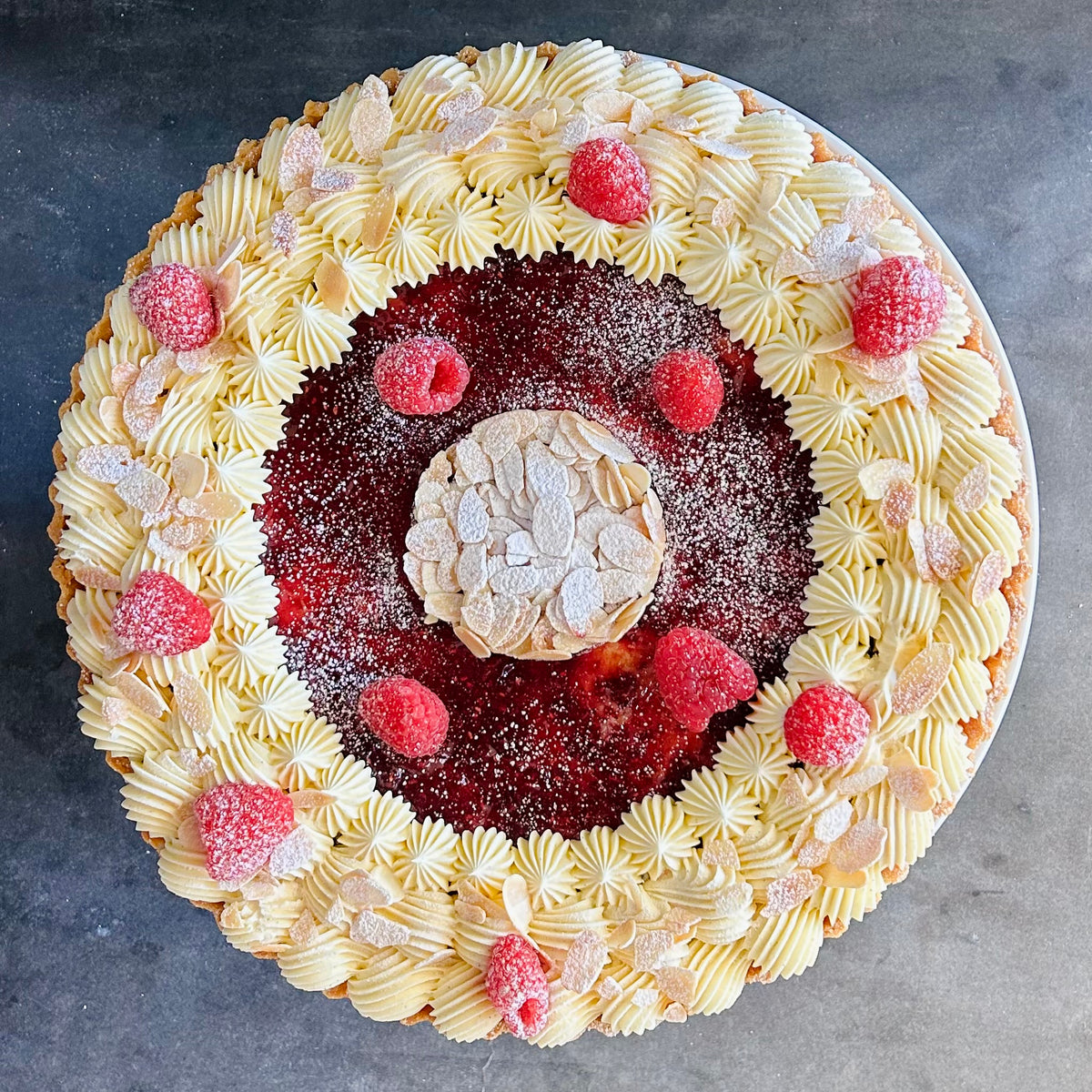 Raspberry & White Chocolate Tart