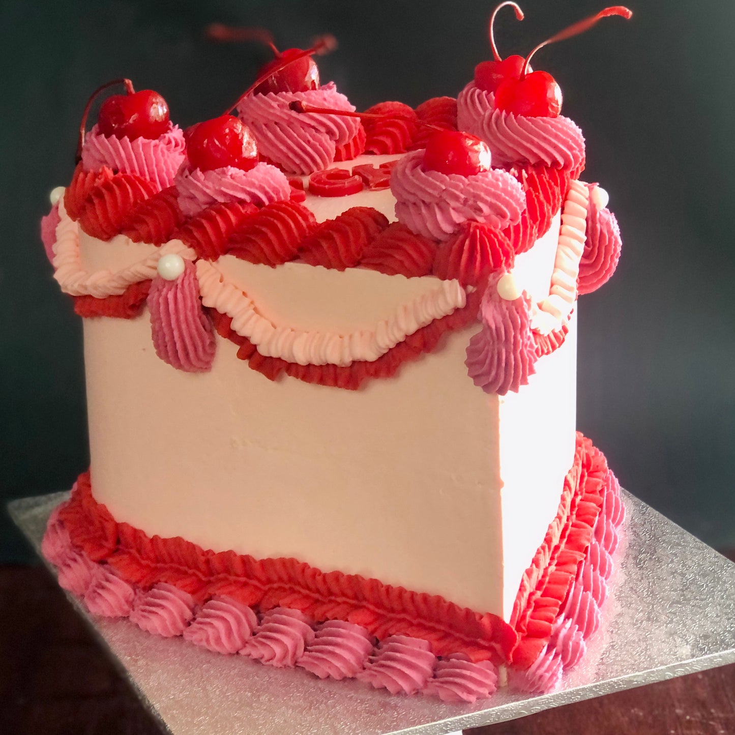 Vintage Heart Cake
