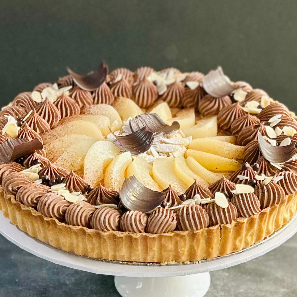 Spiced Poached Pear Tart