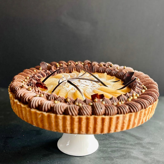 Spiced Poached Pear Tart