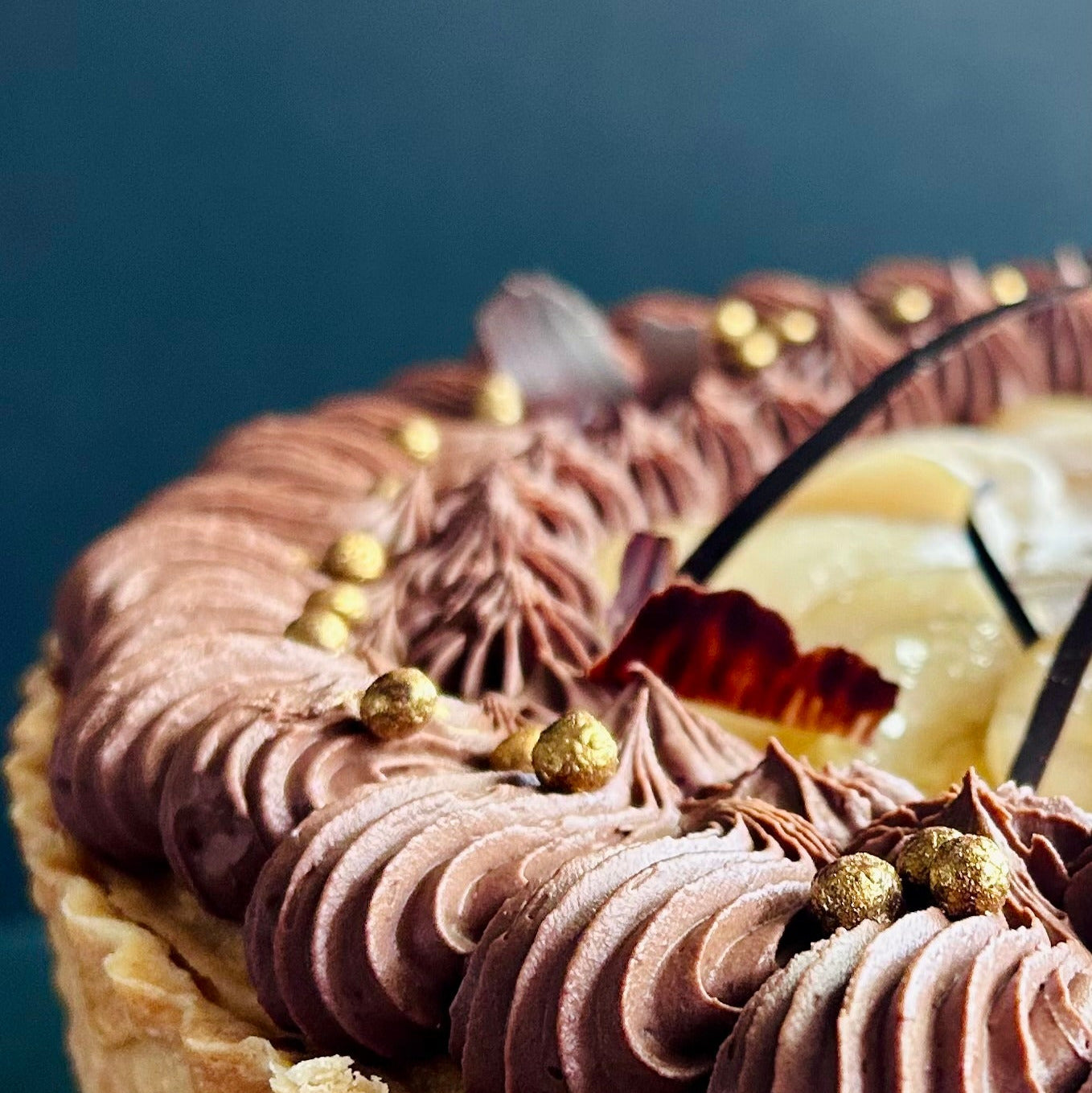 Spiced Poached Pear Tart