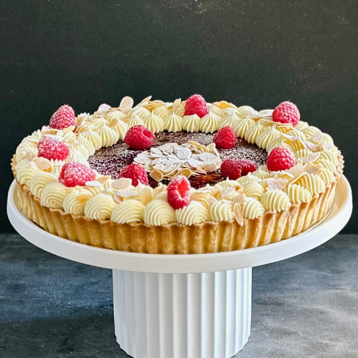 Raspberry & White Chocolate Tart