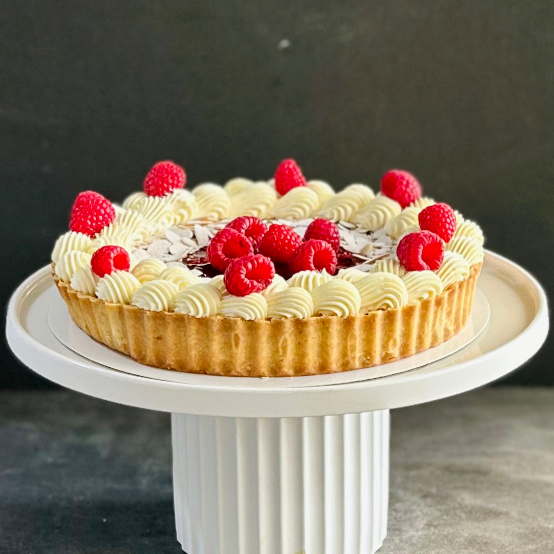 Raspberry & White Chocolate Tart