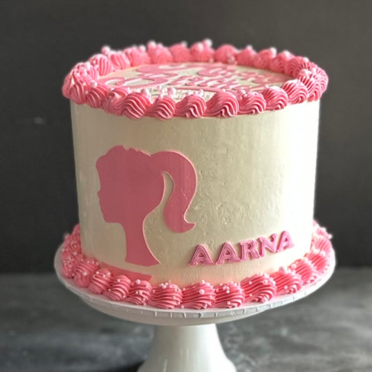 Barbie themed birthday cake