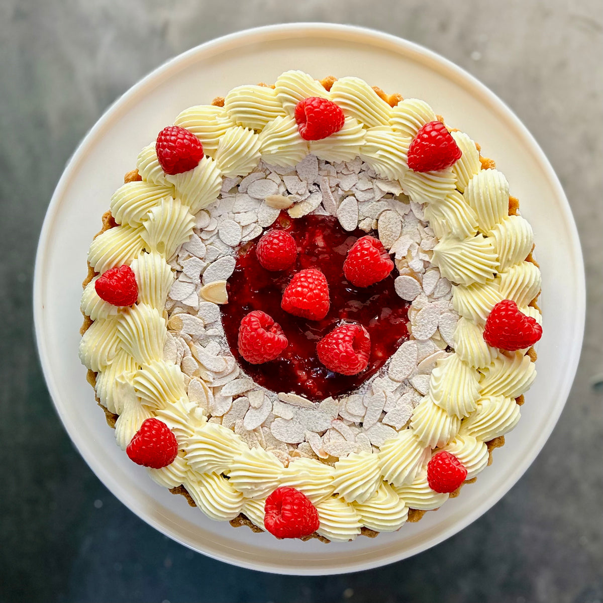 Raspberry & White Chocolate Tart