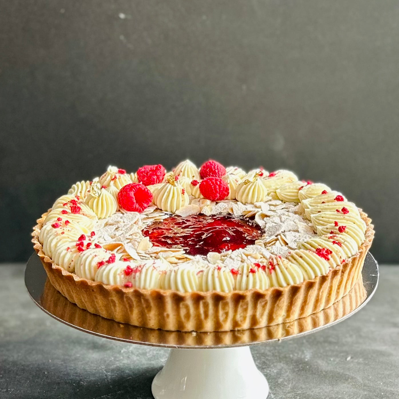 Raspberry & White Chocolate Tart