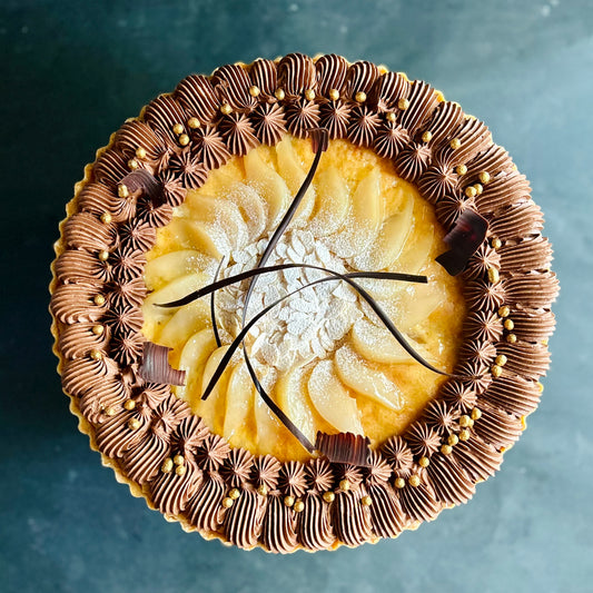 Spiced Poached Pear Tart